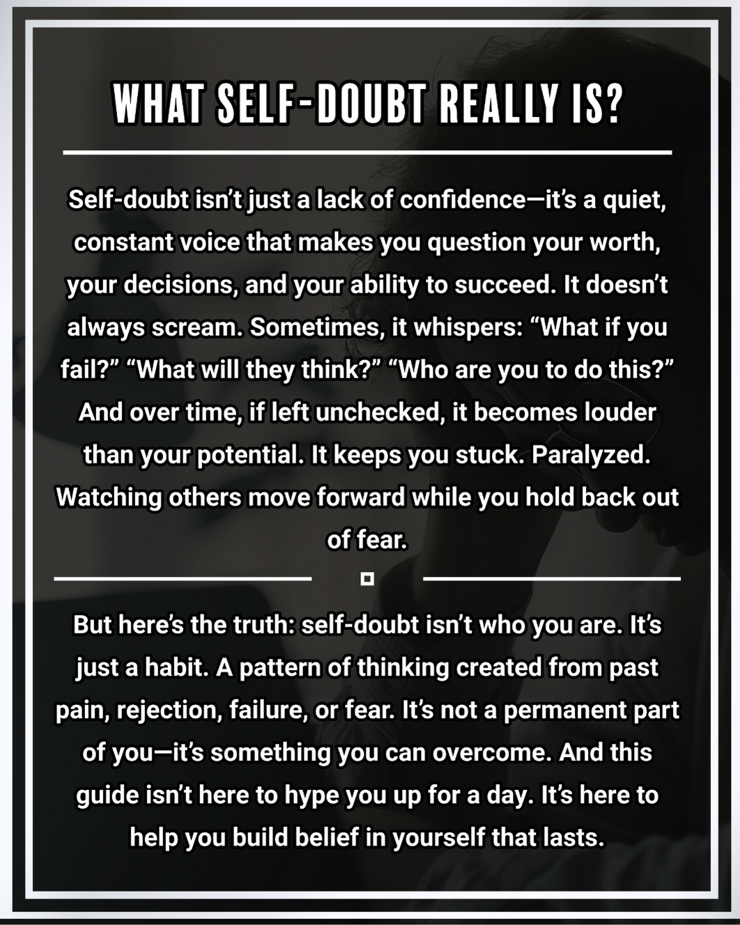 Overcoming Self-Doubt: How to Trust Yourself and Take Action