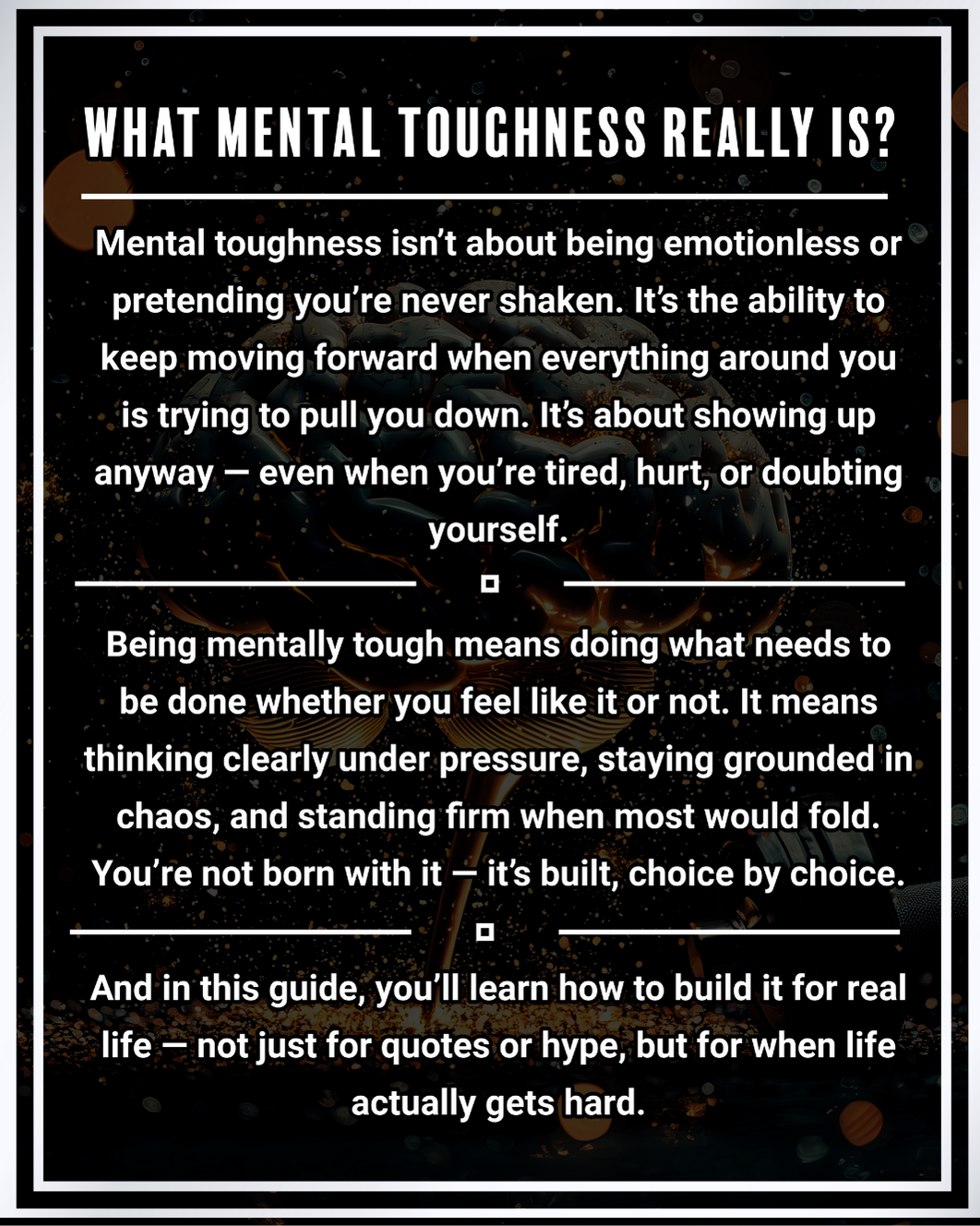 Mental Toughness 101: How to Stay Strong When Life Gets Hard