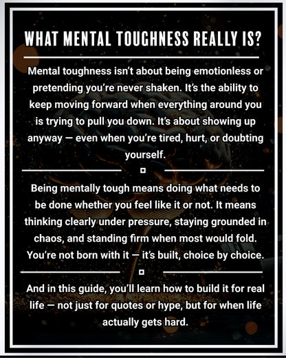 Mental Toughness 101: How to Stay Strong When Life Gets Hard