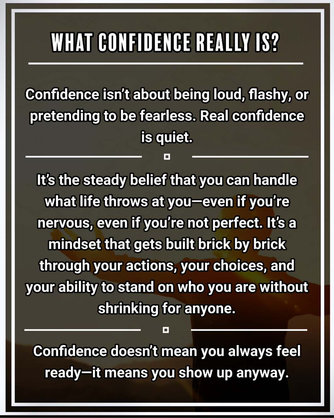 Confidence Rebuild: Become the Best Version of Yourself