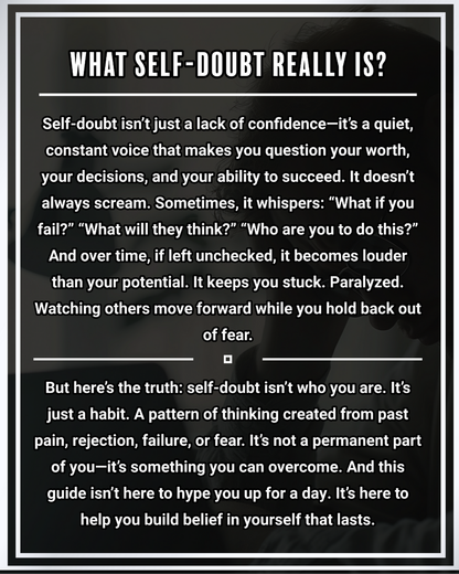 Overcoming Self-Doubt: How to Trust Yourself and Take Action