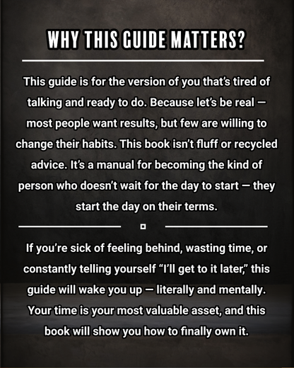 The 5AM Mindset: How to Wake Up Early and Win Your Day