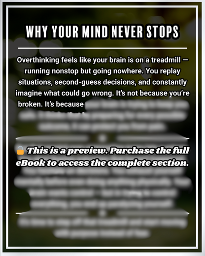 Silence the Noise: Escape Overthinking and Finally Live Free