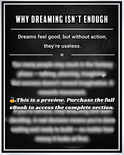 Dream It, Then Do It: The Real Blueprint to Achieving Your Goals
